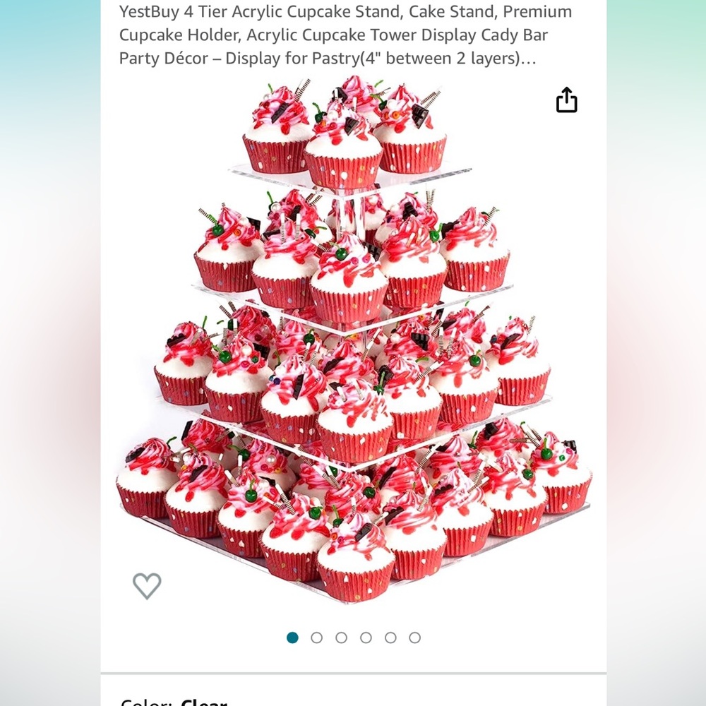 4 tier acrylic cupcake stand